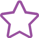 A purple star is drawn on green background.