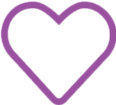 A purple heart is in the middle of a green background.